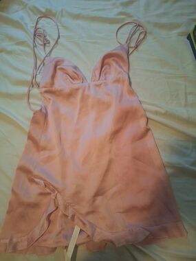 Silky Pink Slip Dress Cami